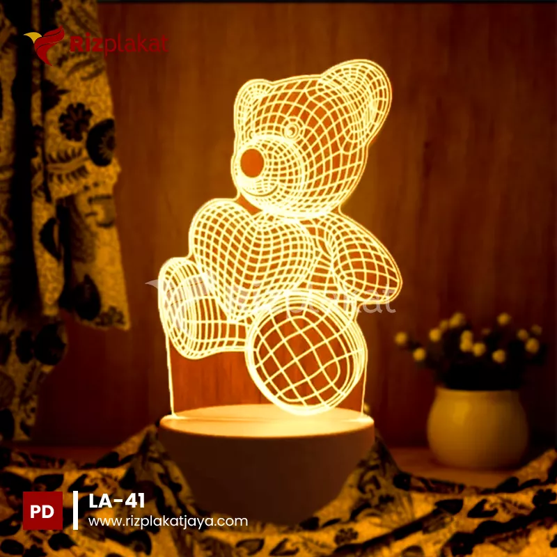 Lampu Akrilik 3D Karakter Kartun