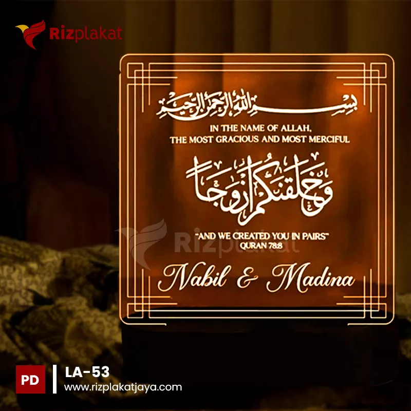 Lampu Akrilik Cutting Laser