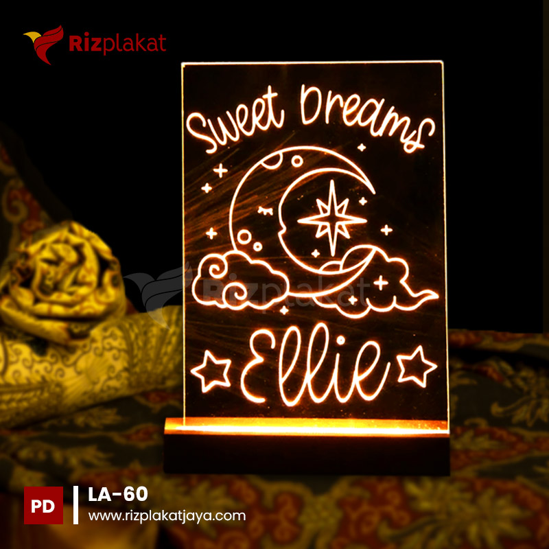 LA-60 Lampu Akrilik Desain Custom Digital