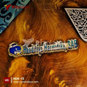 Nama Dada Kuningan Cutting Custom