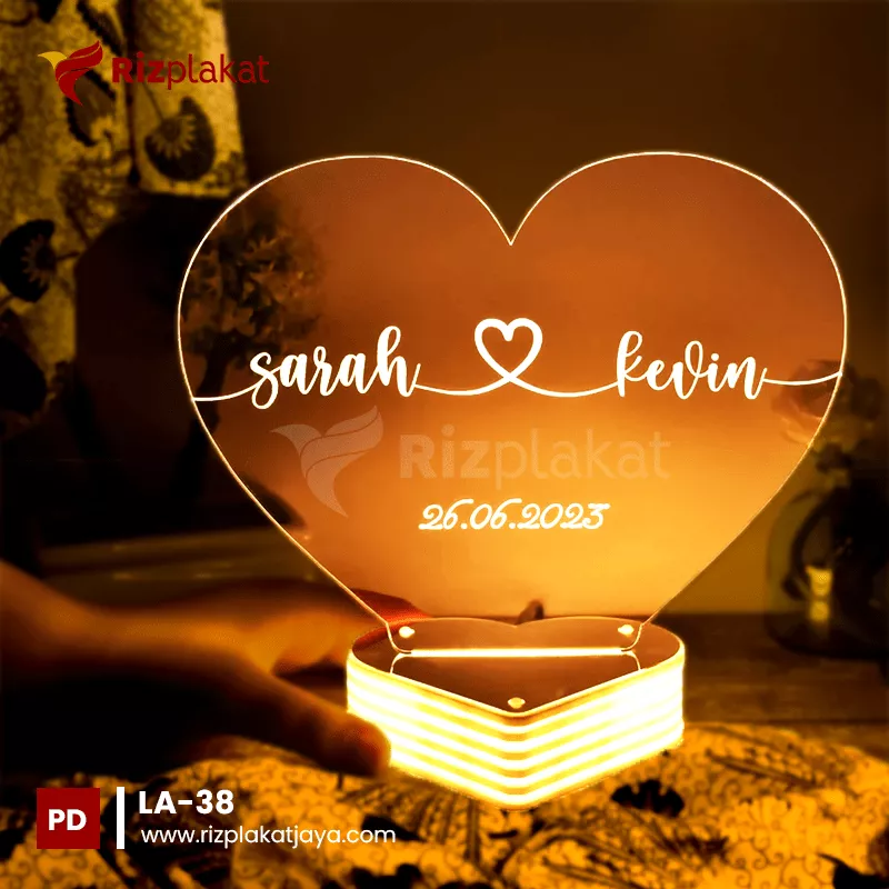 bentuk lampu akrilik kekinian