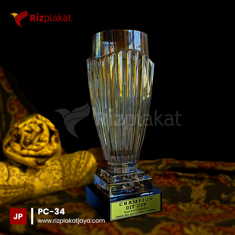 PC-34 Plakat Kristal Bentuk Gelas