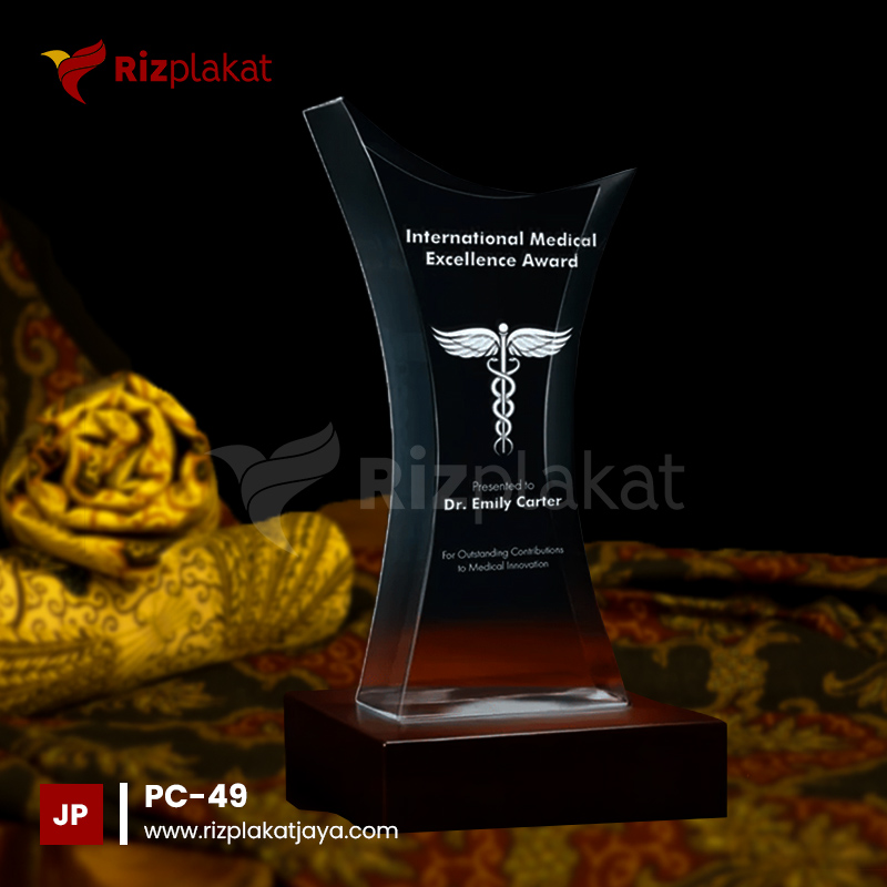 PC-49 Plakat Kristal Penghargaan Kontribusi Dokter Terbaik