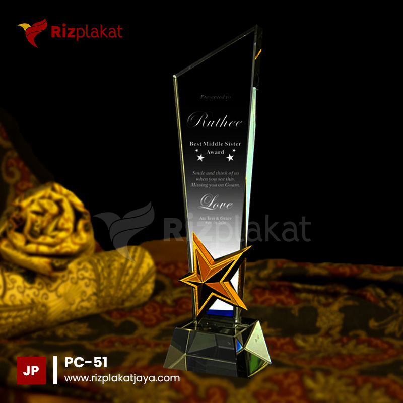 PC-51 Plakat Kristal Penghargaan Eksklusif
