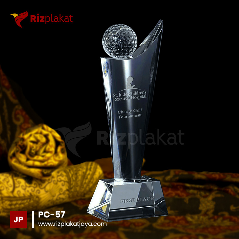 PC-57 Plakat Kristal untuk Event Turnamen Golf