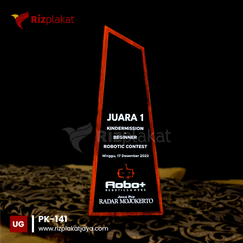 PK-141 Plakat Kayu Kontes Robotic