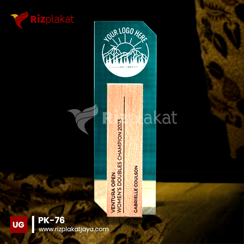 PK-76 Plakat Kayu dengan Aksen Akrilik Transparan