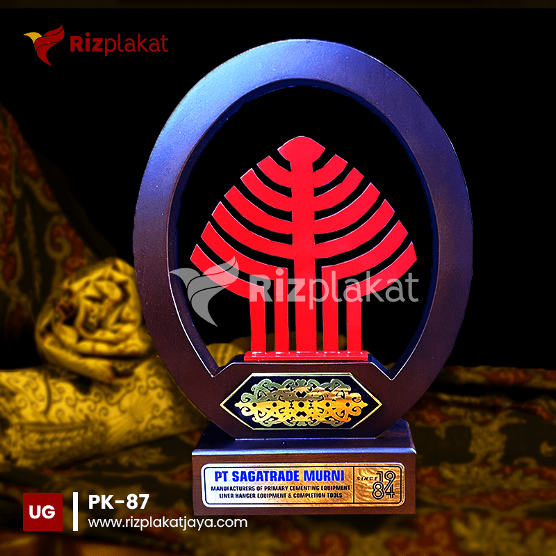 PK-87 Plakat Kayu Custom Logo Instansi
