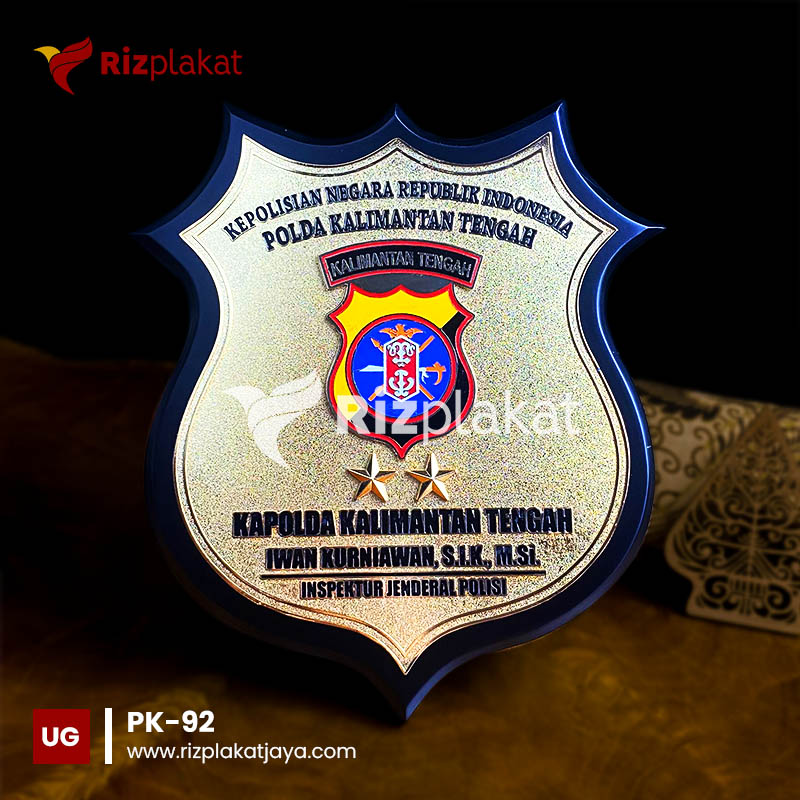 PK-92 Plakat Kayu Kapolda Kalimantan Tengah