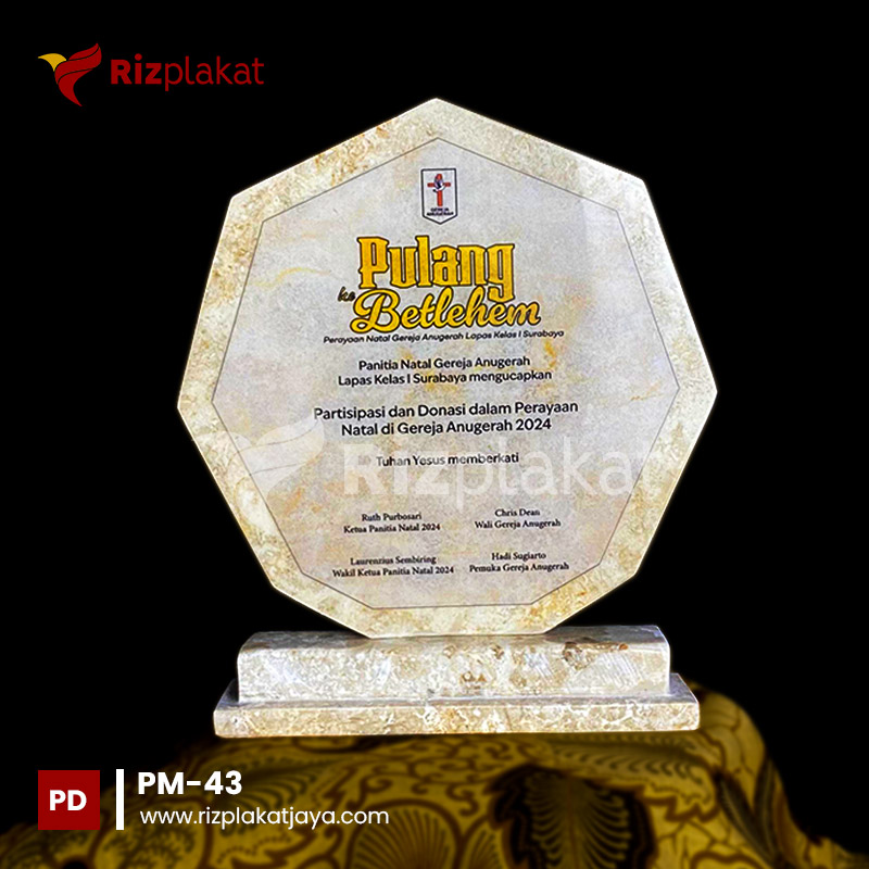 PM-43 Plakat Marmer Perayaan Natal