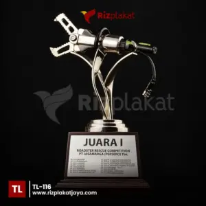 Piala Logam 3D Premium