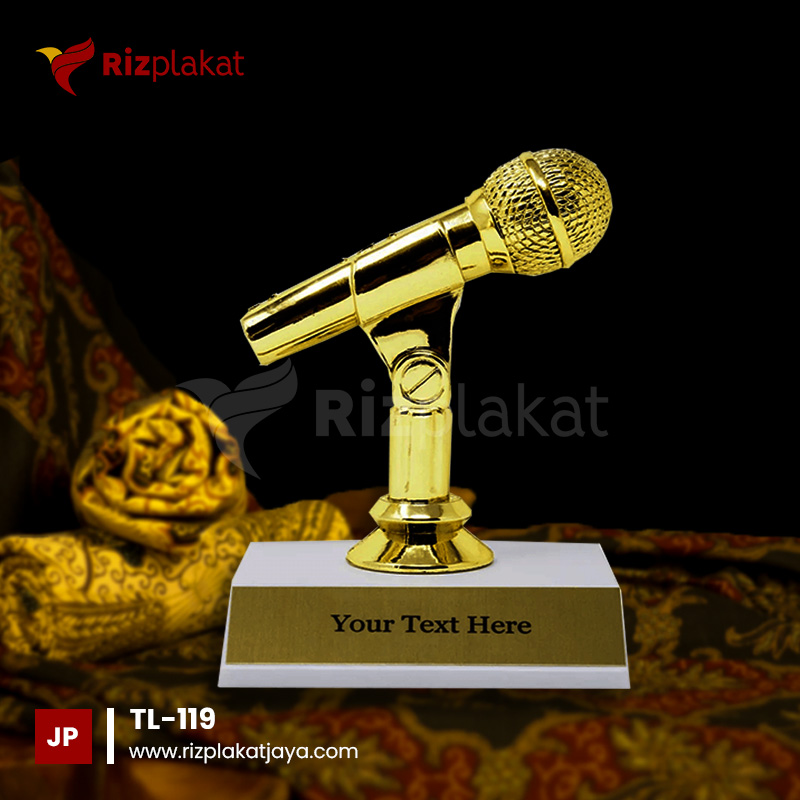 TL-119 Piala Logam Bentuk Mikrofon