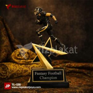 Piala Logam Ilustrasi Lari Bentuk Bintang
