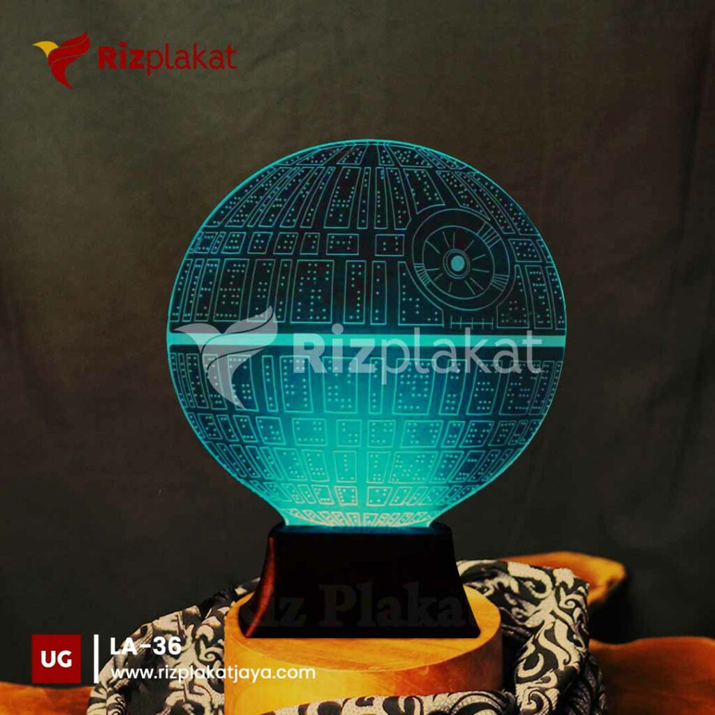 Lampu Akrilik LED Pola Globe