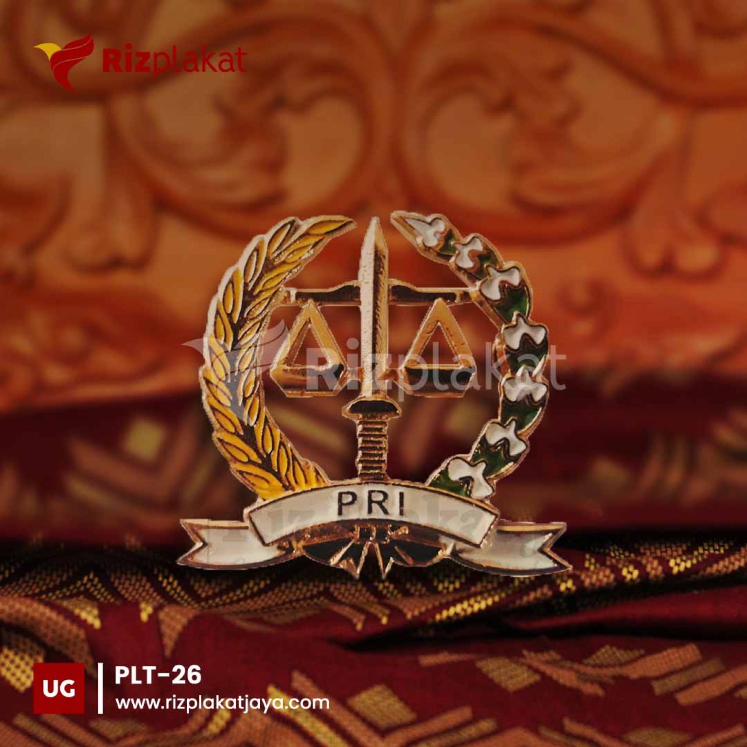 PLT-26 pin lencana timah PRI