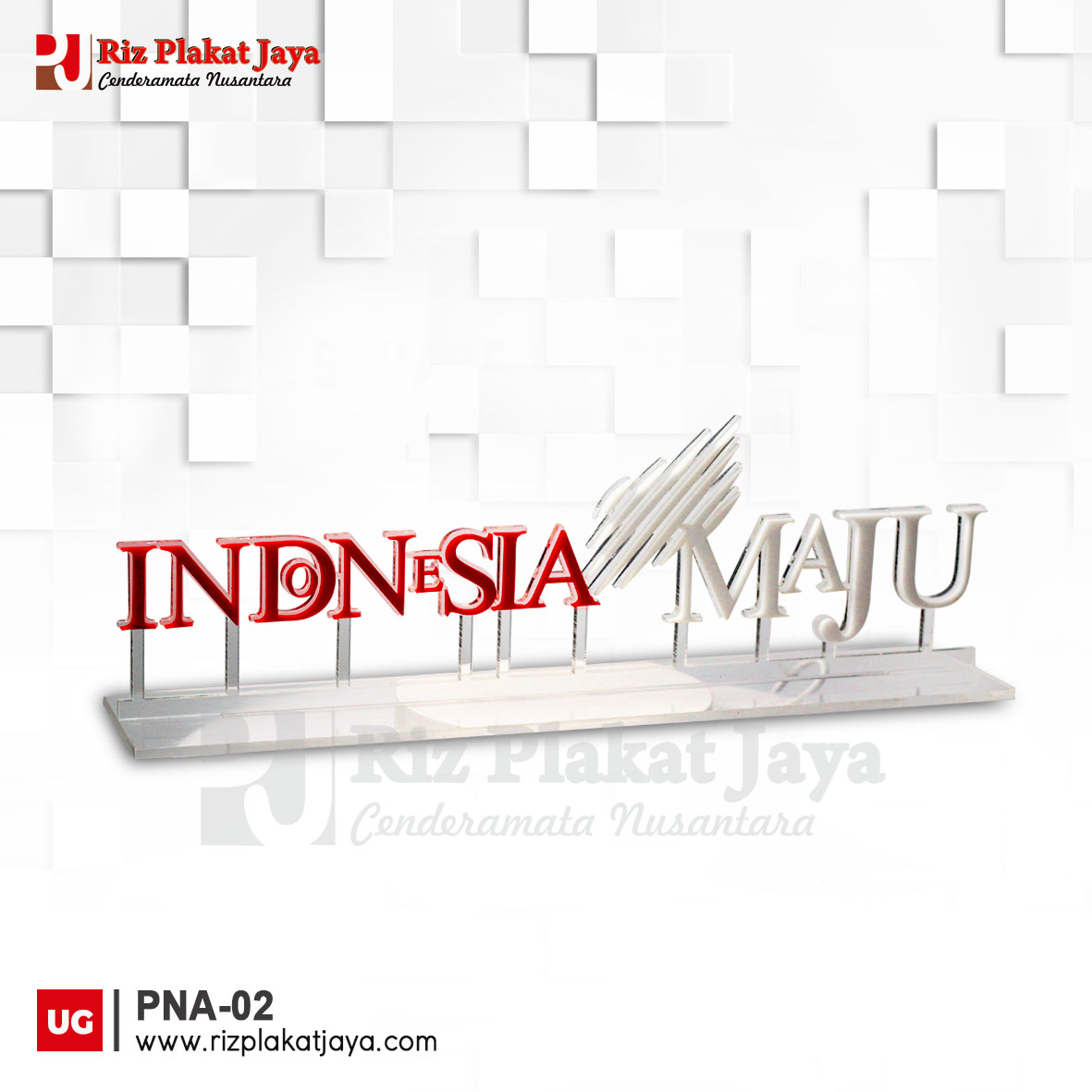 PAPAN NAMA AKRILIK MEJA