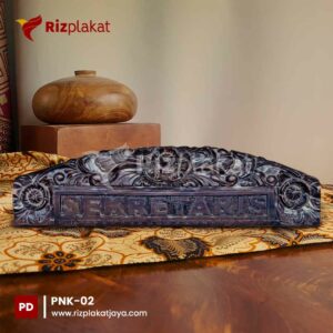 nama meja kayu custom