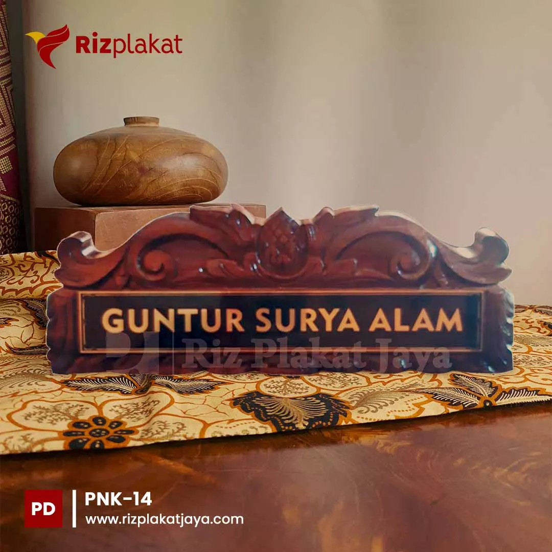 papan nama meja handmade