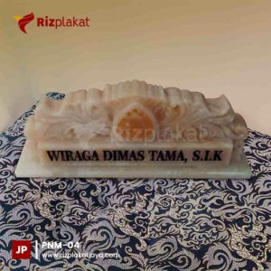 Papan Nama Meja Ukir Marmer
