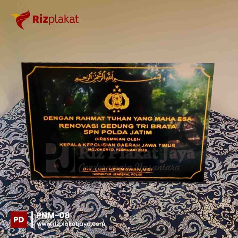 PNM-08 Papan Nama Granit Custom