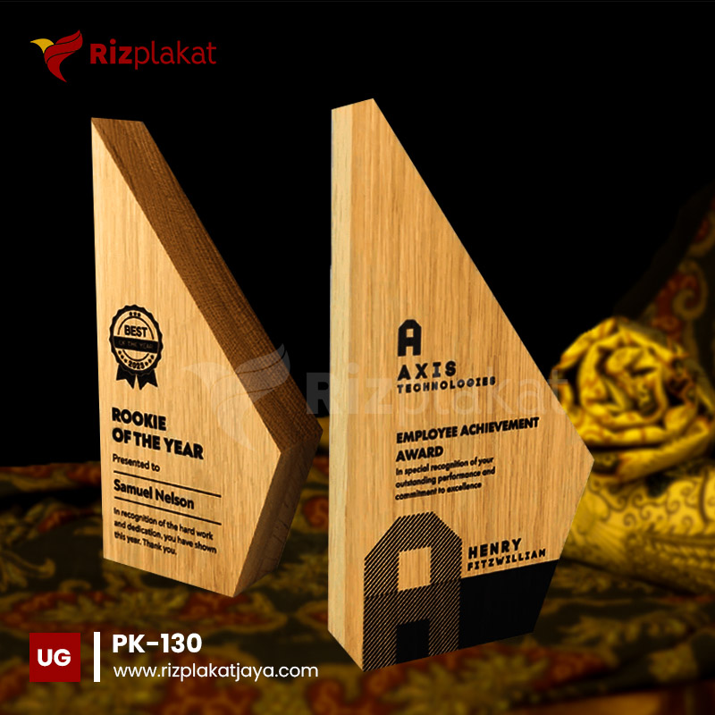 PK-130 Plakat Kayu dengan Kombinasi Warna Natural