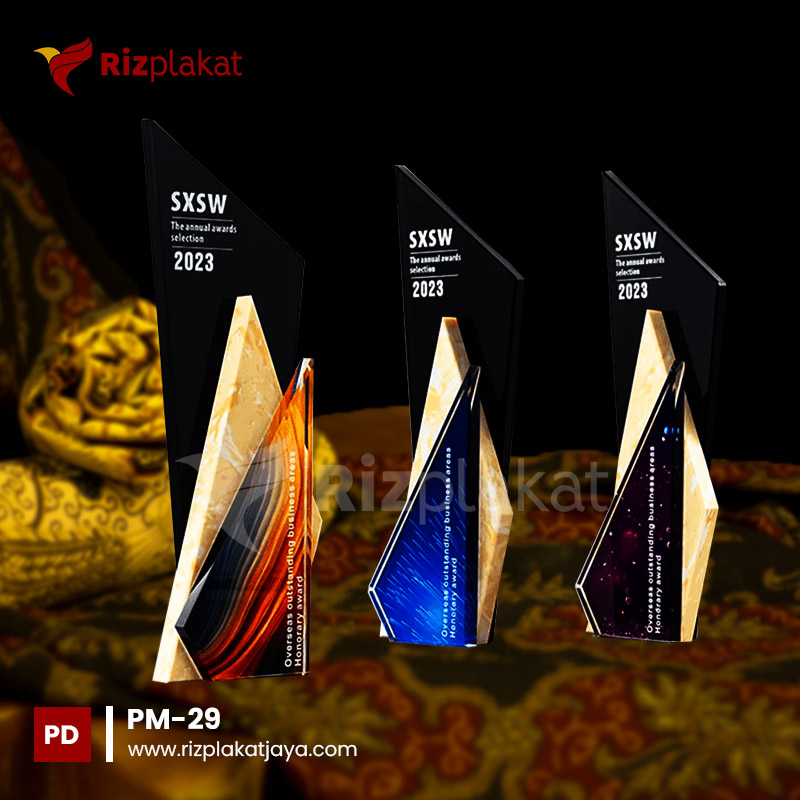 PM-29 Plakat Marmer Kombinasi Akrilik Unik