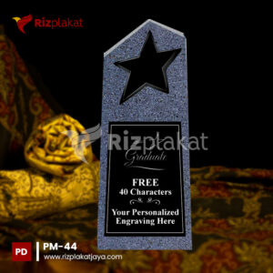 Plakat Marmer Custom Bintang dan Nama