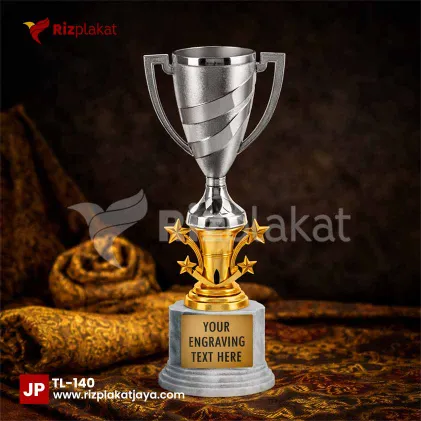 Trophy Logam Bentuk Spiral – Desain Unik untuk Mengabadikan Perjalanan Menuju Puncak