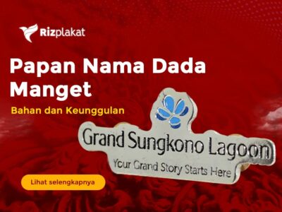 jual papan nama dada magnet