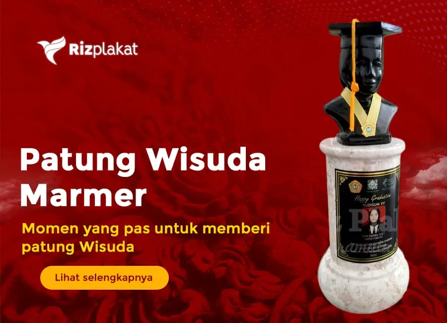 patung wisuda bahan marmer unik