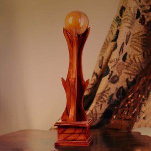 piala kayu alami bentuk panjang