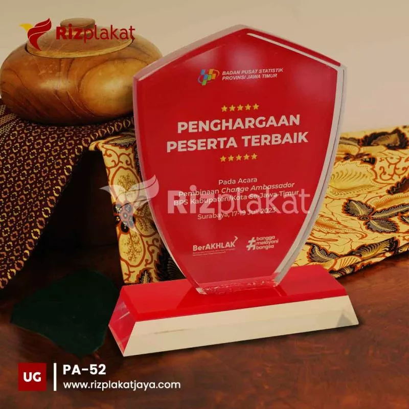 PA-52 Plakat Akrilik Penghargaan BPS Jatim
