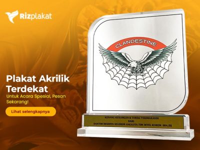 jual plakat akrilik terdekat custom
