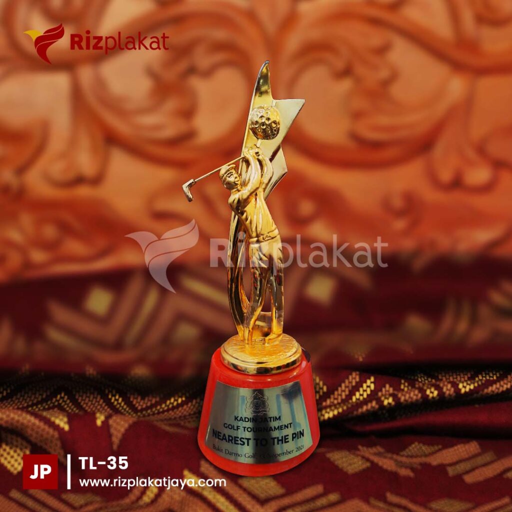 Trophy Logam Golf Custom Mewah