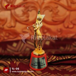 Trophy Logam Golf Custom Mewah