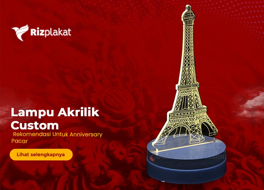 lampu akrilik custom anniversary