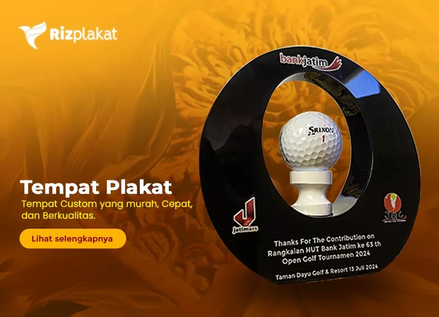 tempat plakat custom paling murah