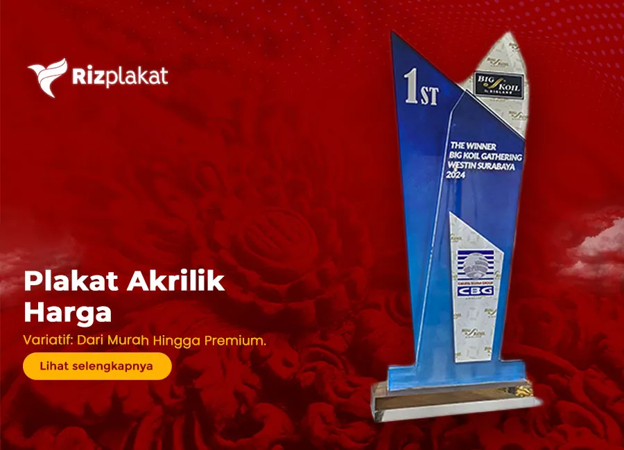 harga plakat akrilik variatif