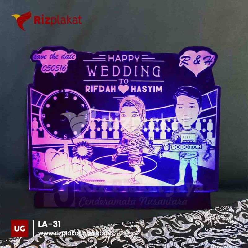 LA-31 Lampu Akrilik Pasangan