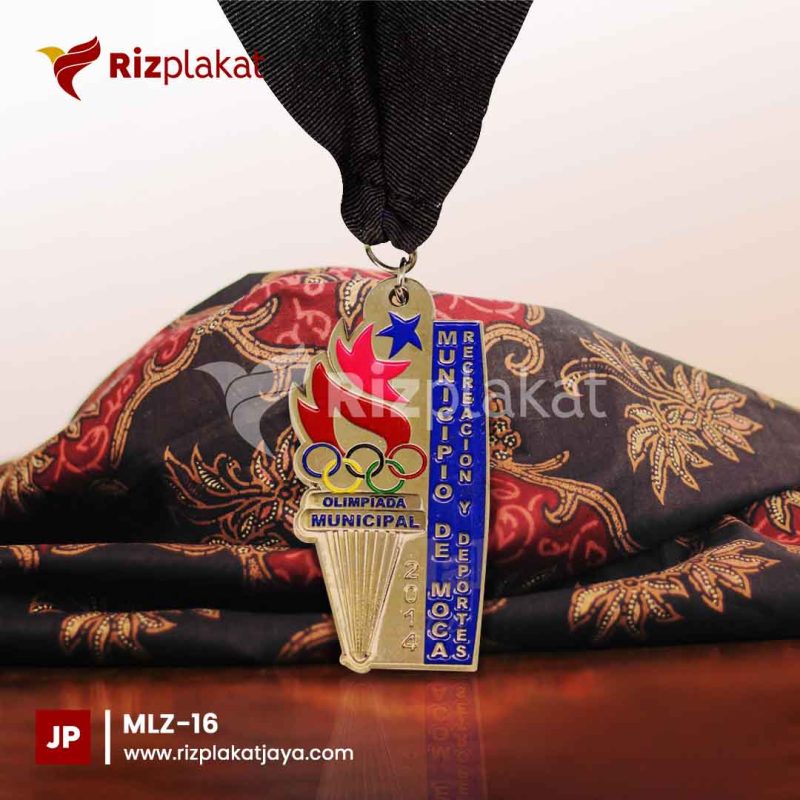 MLZ-16 Medali logam zinc alloy