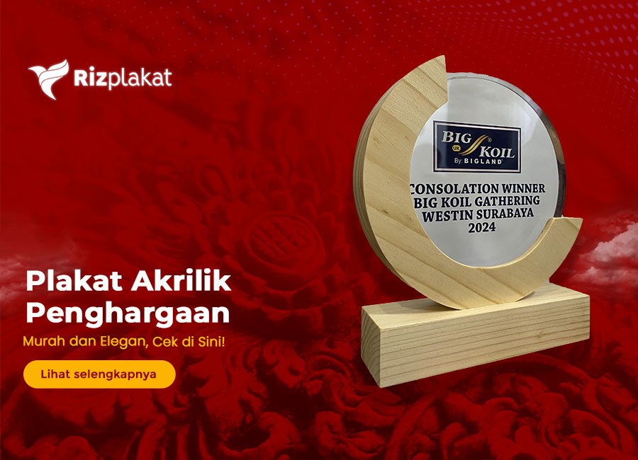 plakat akrilik penghargaan elegan