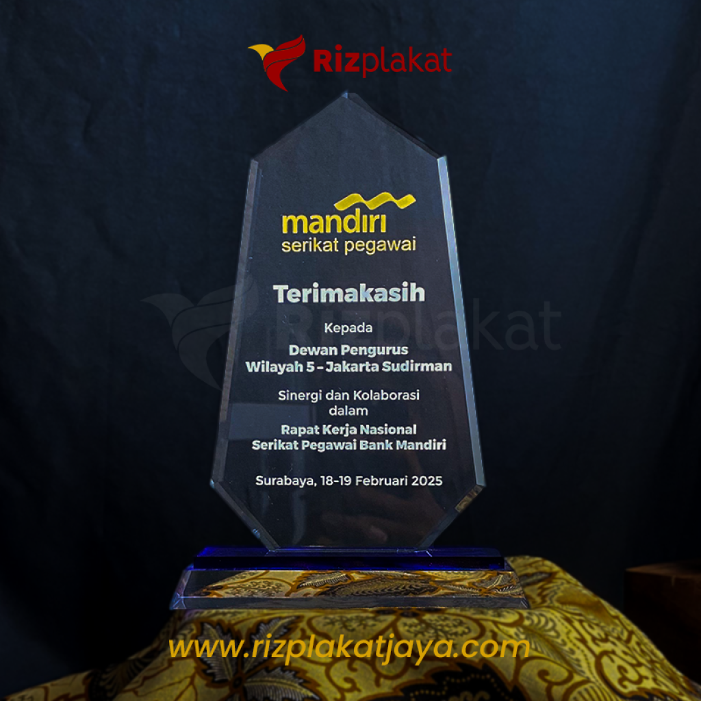 plakat akrilik bank mandiri