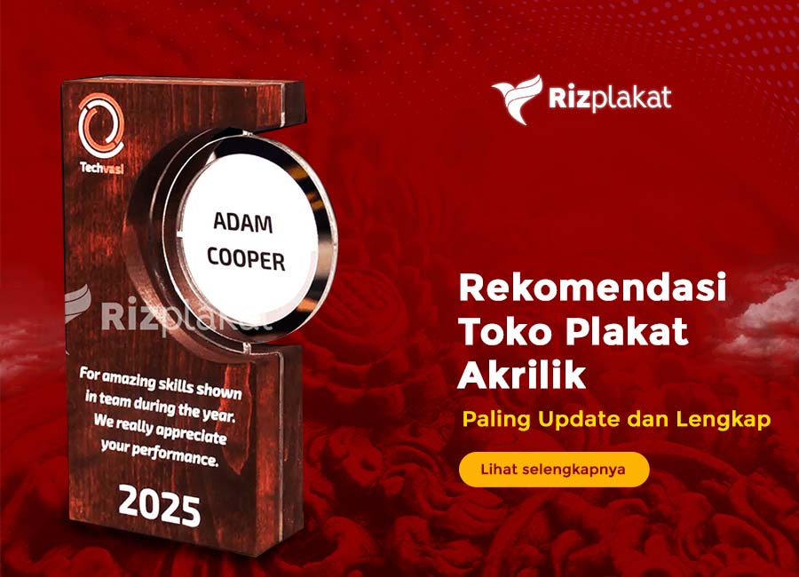 rekomendasi toko plakat akrilik