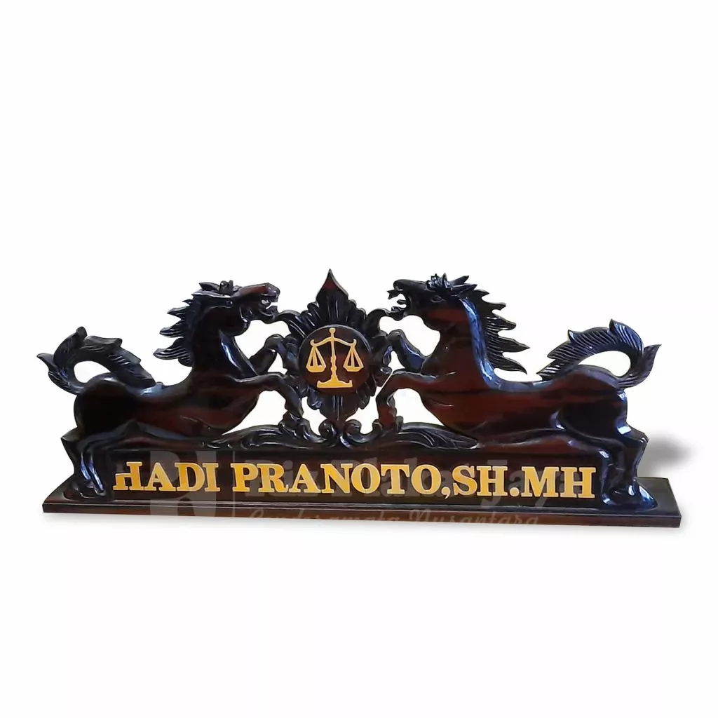 jual papan nama kayu