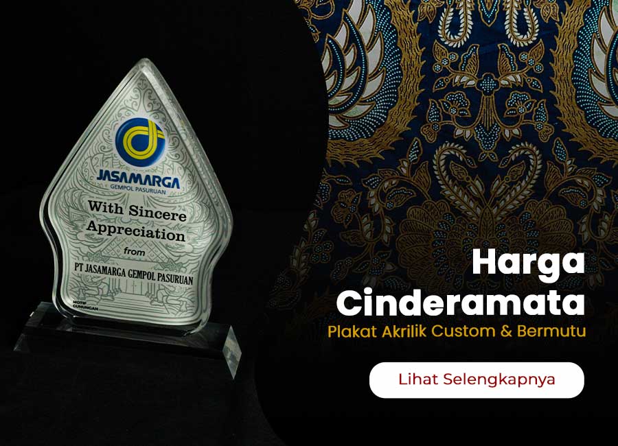 Kw artikel moneysite Harga Cinderamata Akrilik. vol 50.
