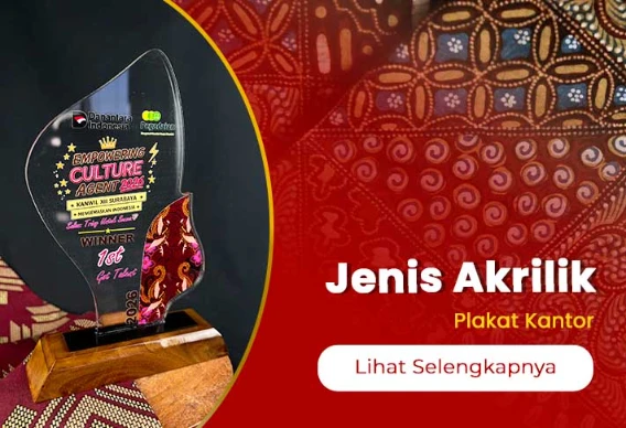 Jenis Akrilik untuk Plakat Kantor | Panduan Karakteristik dan Visual Material