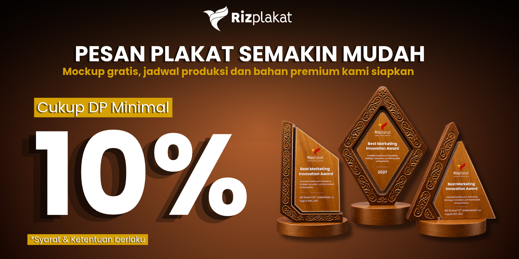 Banner Promo Cukup DP Minimal Halaman Promo Website