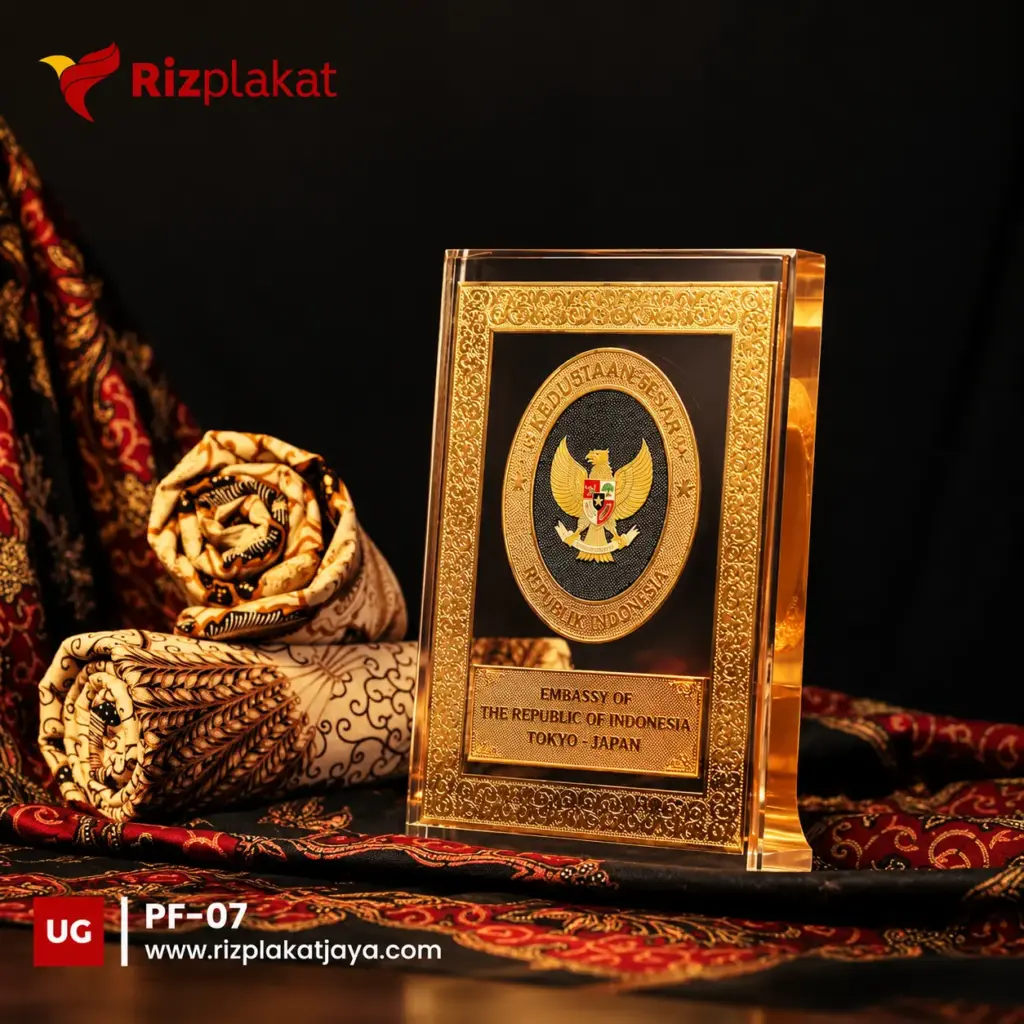 Plakat Fiber Garuda dengan Batik Mewah